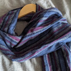 100% cashmere striped scarf